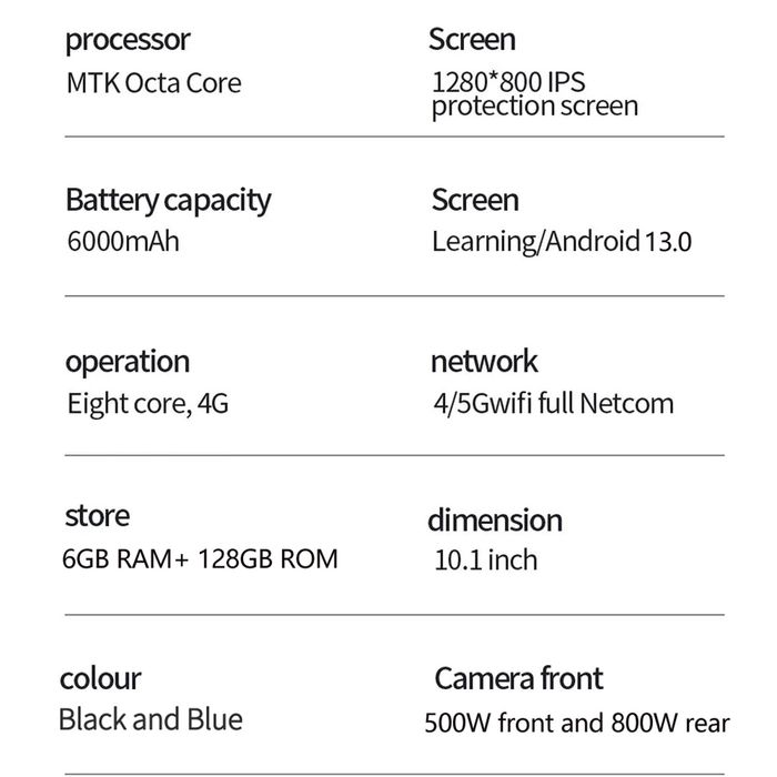 Планшет ігровий  BDF 1200×800, IPS, 10,1', 6GB,