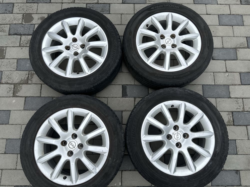 Диски R16 Opel 4x100 ЕТ 37 6.5J + літо Hankook 205/55