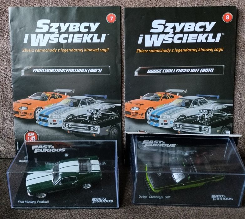 Modele z kolekcji samochodów F&F, skala 1:43, możliwa zamiana