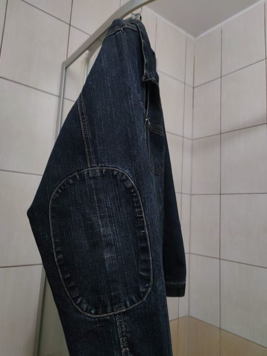 bluza kurtka Apock XL vintage ciemna granatowo czarna siwa jeansowa dż