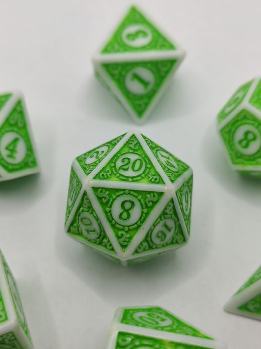 Zestaw 7 kości RPG - Runy Driad: Teral