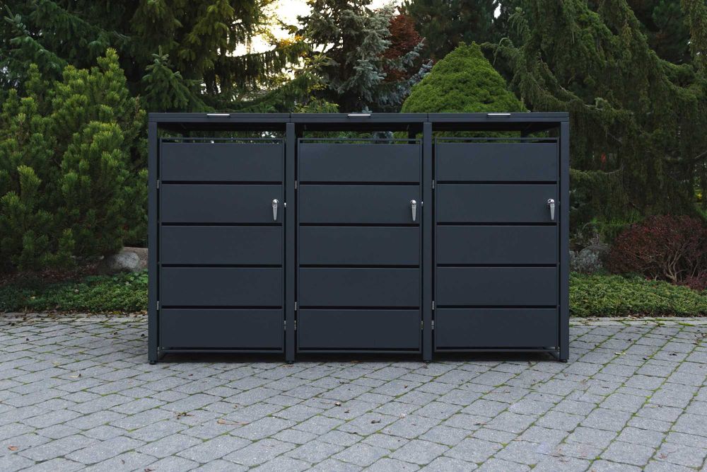 Zabudowa Koszy Na Śmieci 3x240L Obudowa Wiata Śmietnikowa Garaż