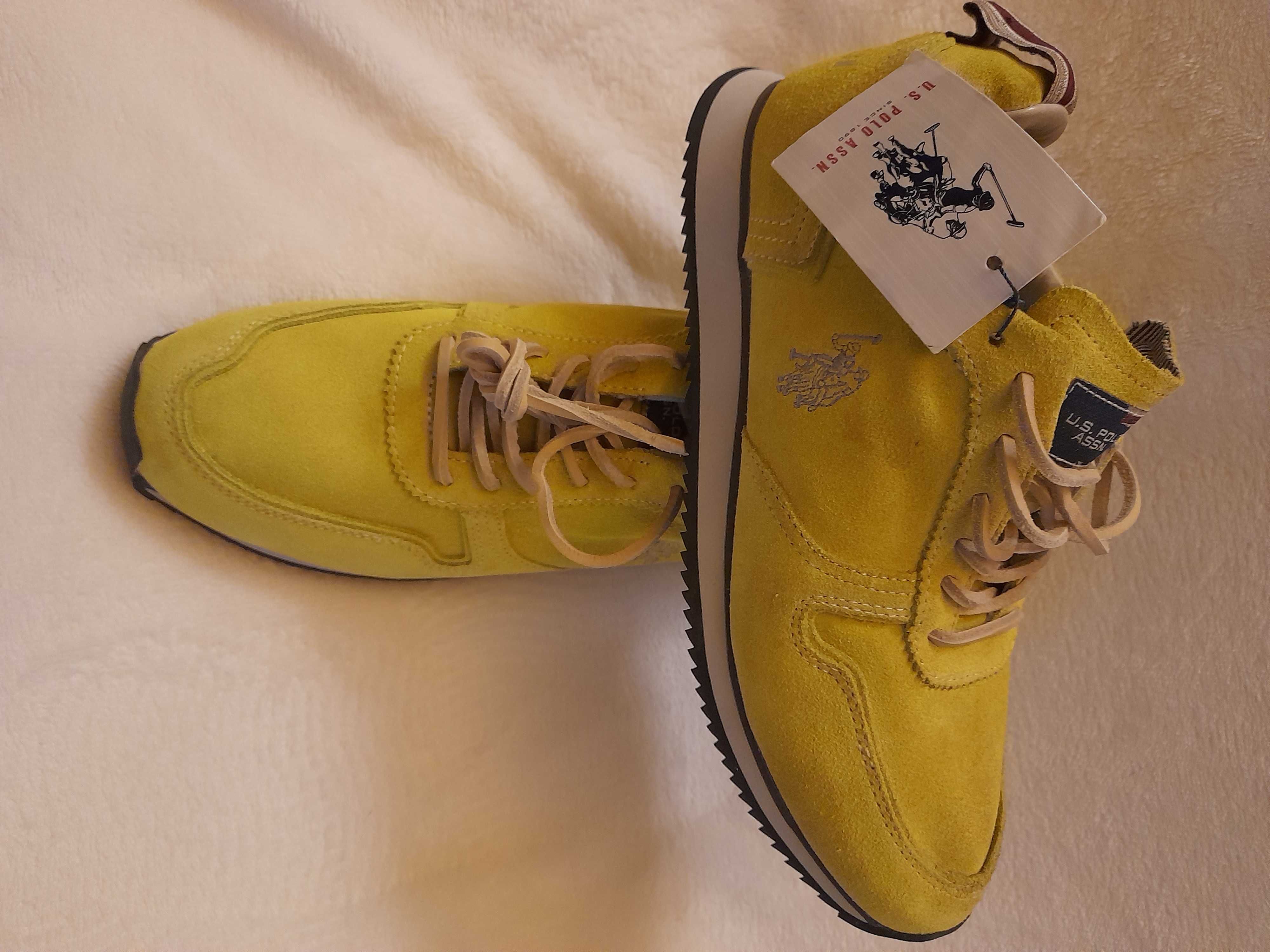 US POLO ASSN buty damskie zamsz limonka kolor r. 38 nowe