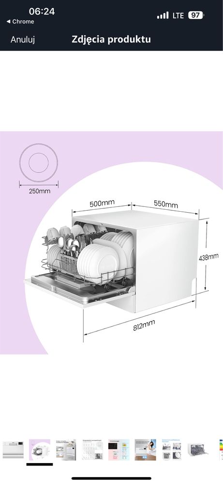 Zmywarka wolnostojaca comfee kwhTD602ew