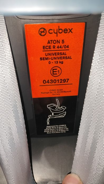 Nosidełko fotelik Cybex Aton 5 + adaptery do wózka