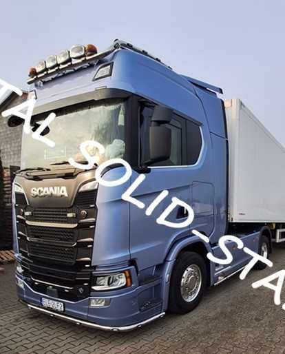 Orurowanie DŁUGIE / GÓRNE ze stali nierdzewnej Scania R / S POLEROWANE