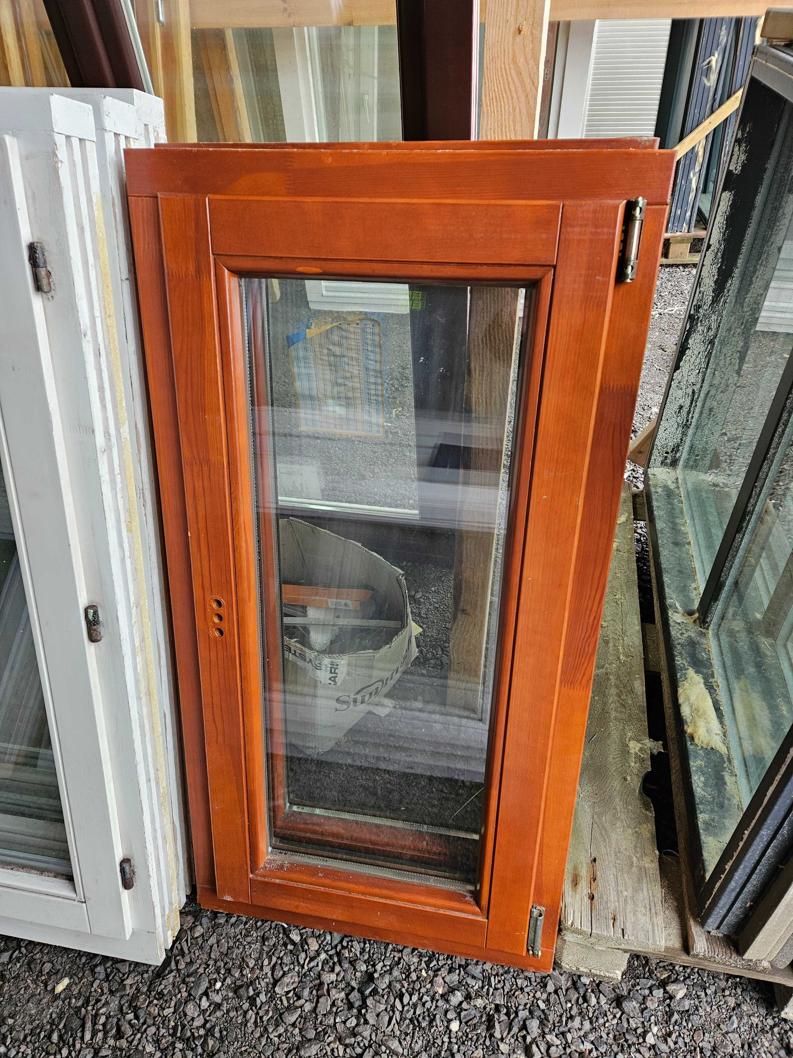 OKNA Drewniane Sosnowe 57x112cm 2 sztuki okno