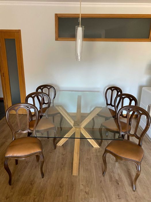 Conjunto de 6 cadeiras cerejeira