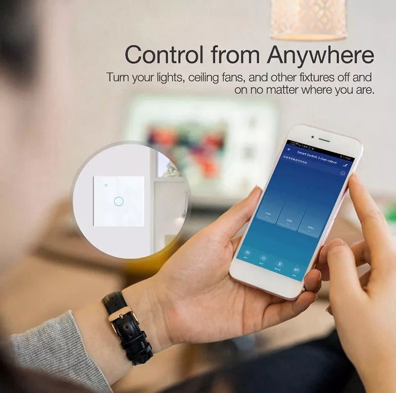 Tuya Розумний Wi-Fi Bluetooth сенсорний стінний вимикач Euro