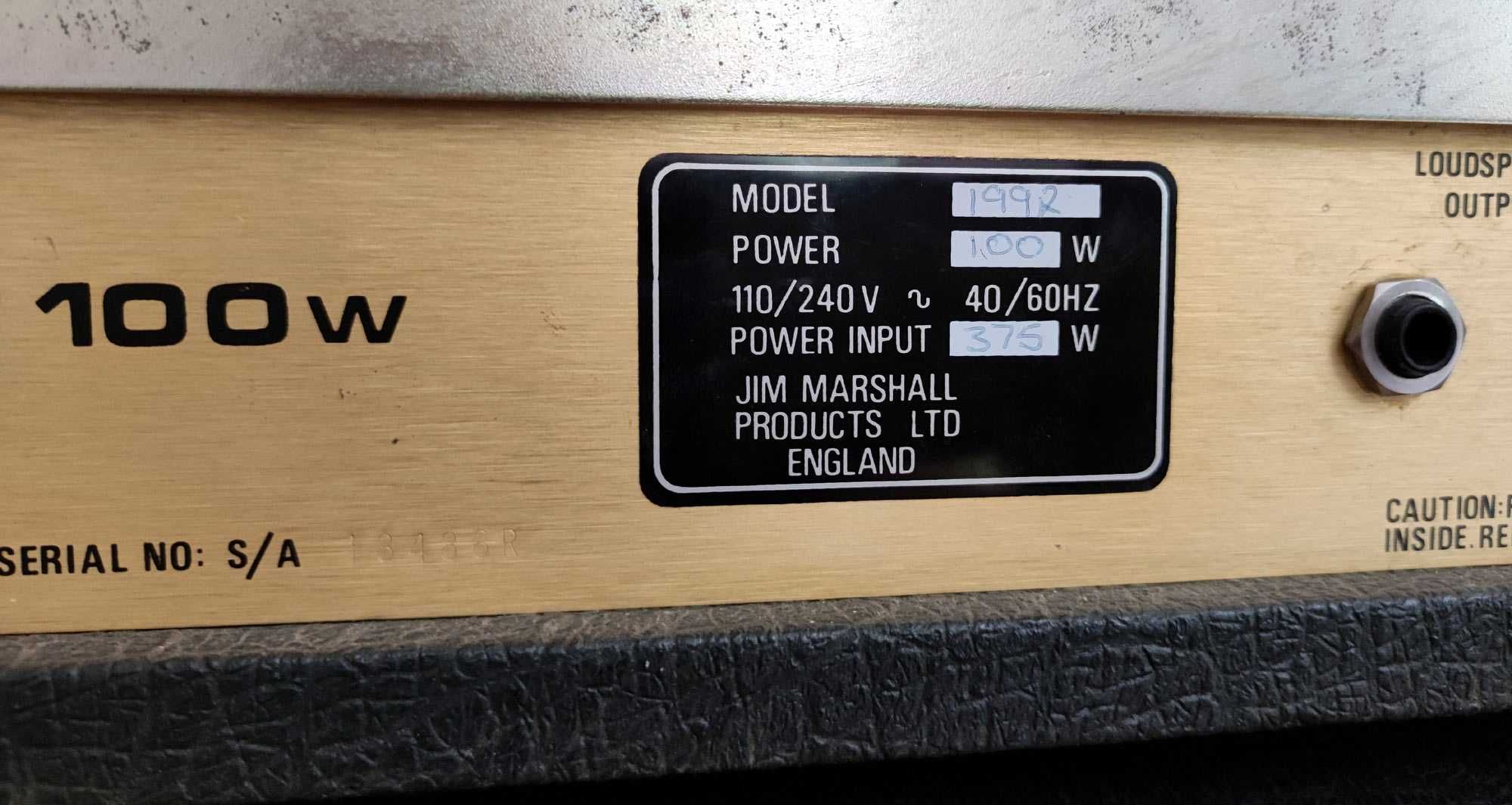 Marshall JCM800 100W Bass Series model 1992 do basu i gitary zobacz!