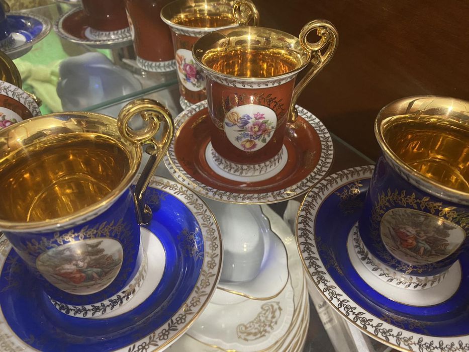 Немецкий фарфоровый сервиз Райхенбах Фортуна Fortuna Мадонна ГДР