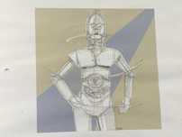 Star Wars - Gwiezdne Wojny - stary obrazek C-3PO - ramka - stan DB!