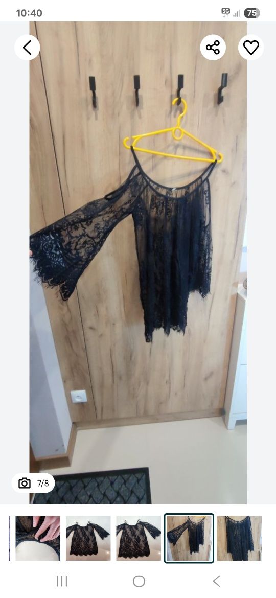 Pareo tunika plażowa ażurowa koronkowa boho