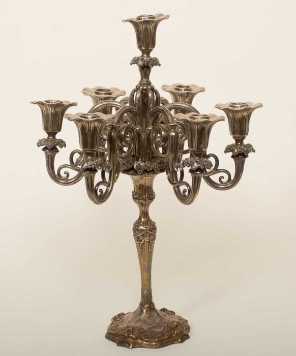 Stary piękny świecznik - 49 cm.