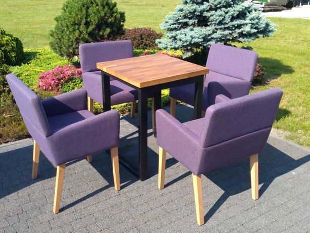 Fotele i stoliki ogrodowe kawiarniane zestawy mebli tarasowych