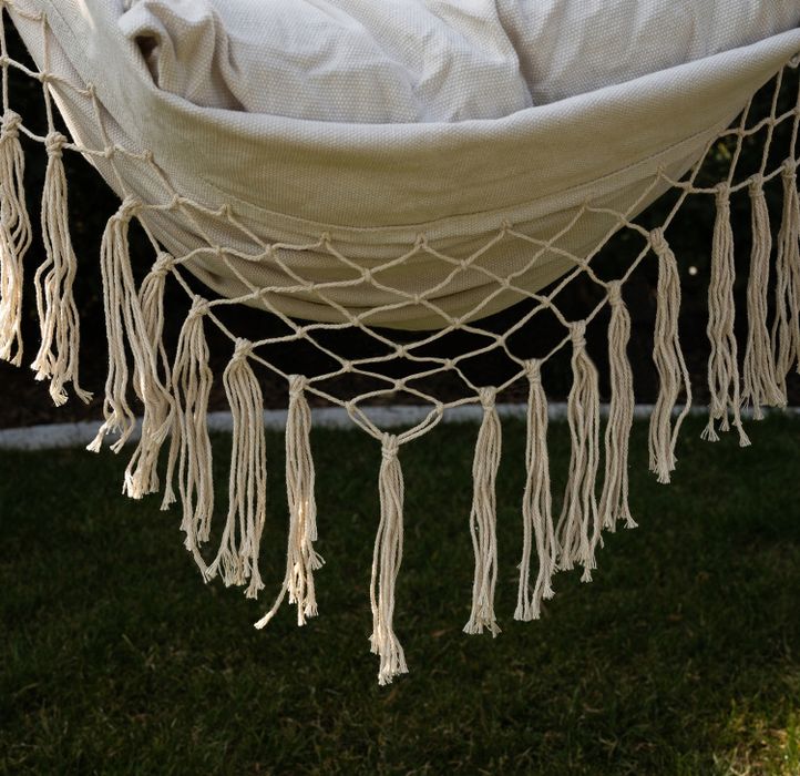 Krzesło Brazylijskie Fotel Wiszący Huśtawka Hamak Ogrodowy Kokon XXL