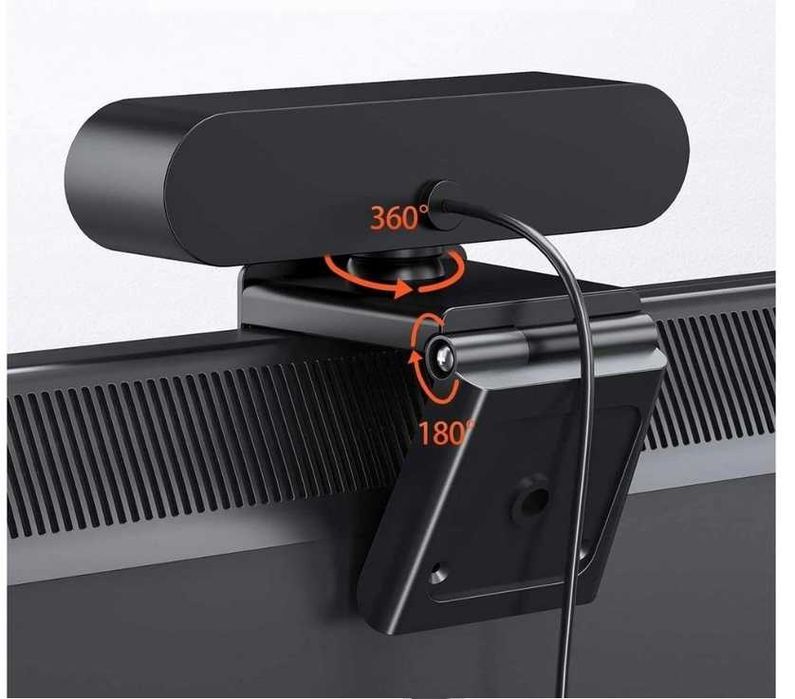 EYONME W6 Full HD 1080P kamera do laptopa z mikrofonem czarna kamera
