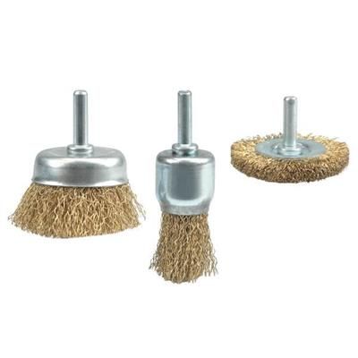 Szczotki druciane trzpień 3szt 25mm 50 50mm Vorel