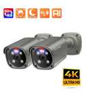 Techage 4K 8MP PoE Вулична Двостороння аудіо. H.265