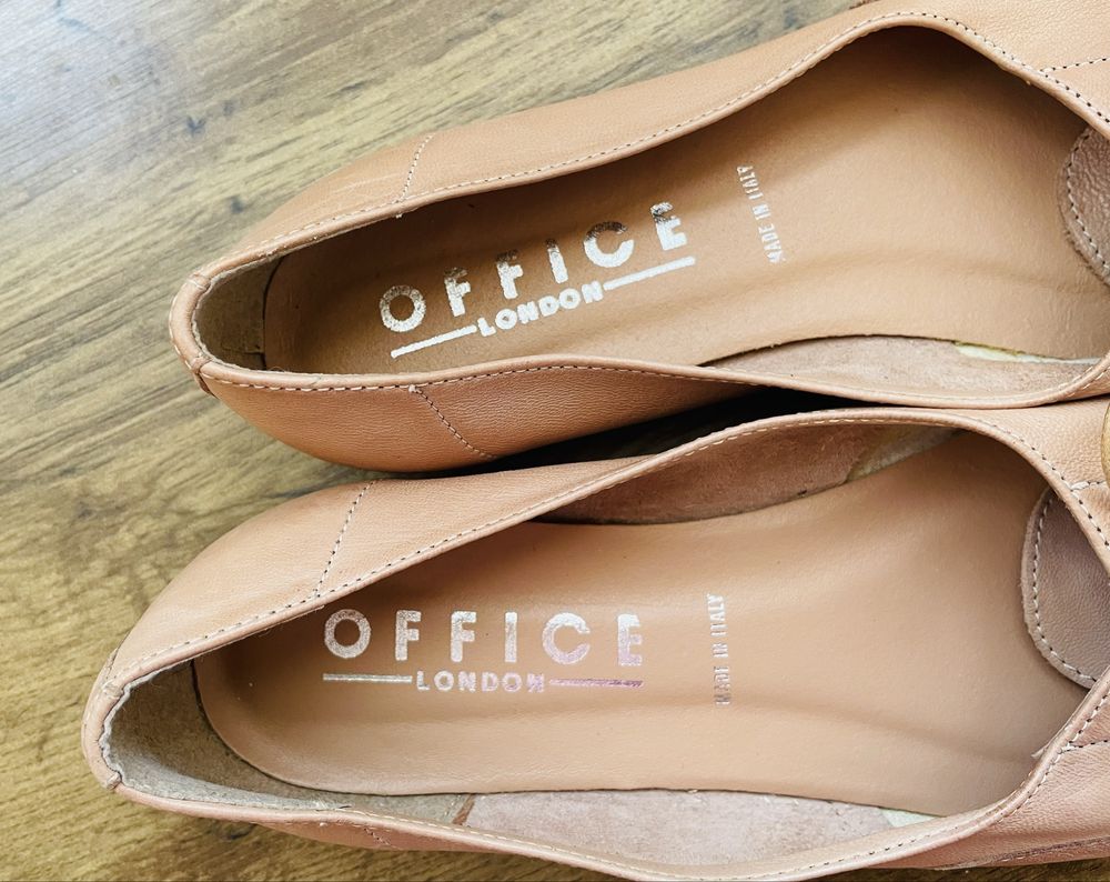 Туфлі жіночі, шкіряні, Office London, 39 розмір, колір тілесний
