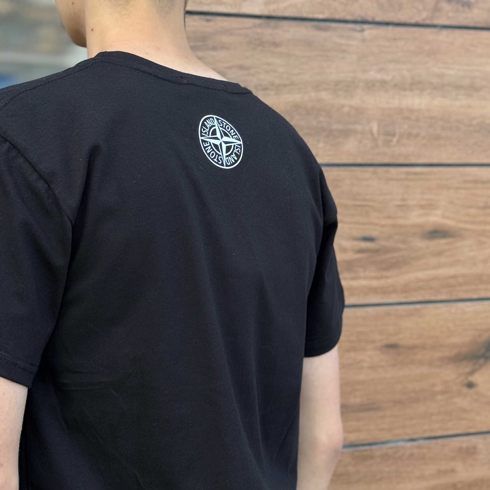 XS S M L XL • STONE ISLAND Футболка новая принт лого • Стон Айленд