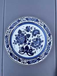 Talerz dekoracyjny porcelanowy Blau Delft Holland