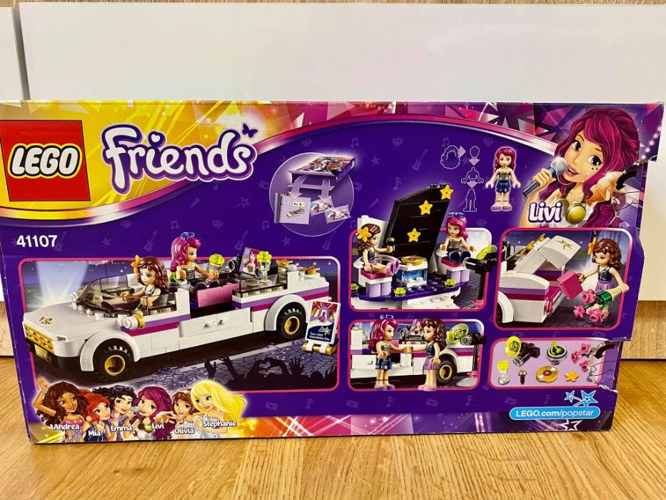 LEGO Friends 41107 - Limuzyna Gwiazdy Pop - stan idealny+pudełko