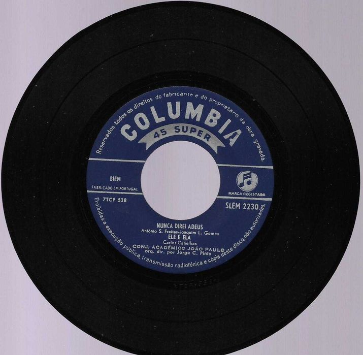 Conjunto Académico João Paulo - - - - - Nunca Direi Adeus - - - - - EP