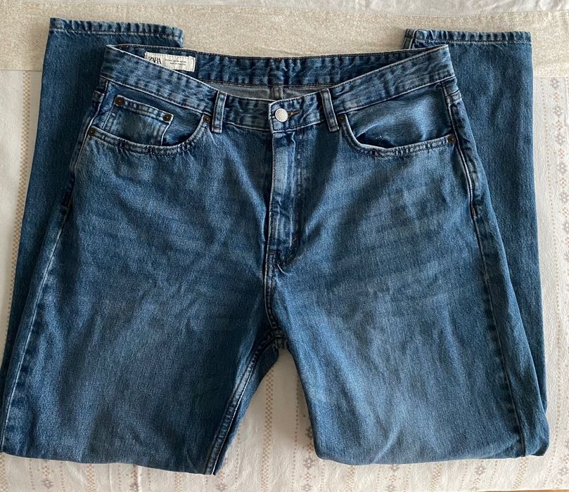 Calças straight zara novas