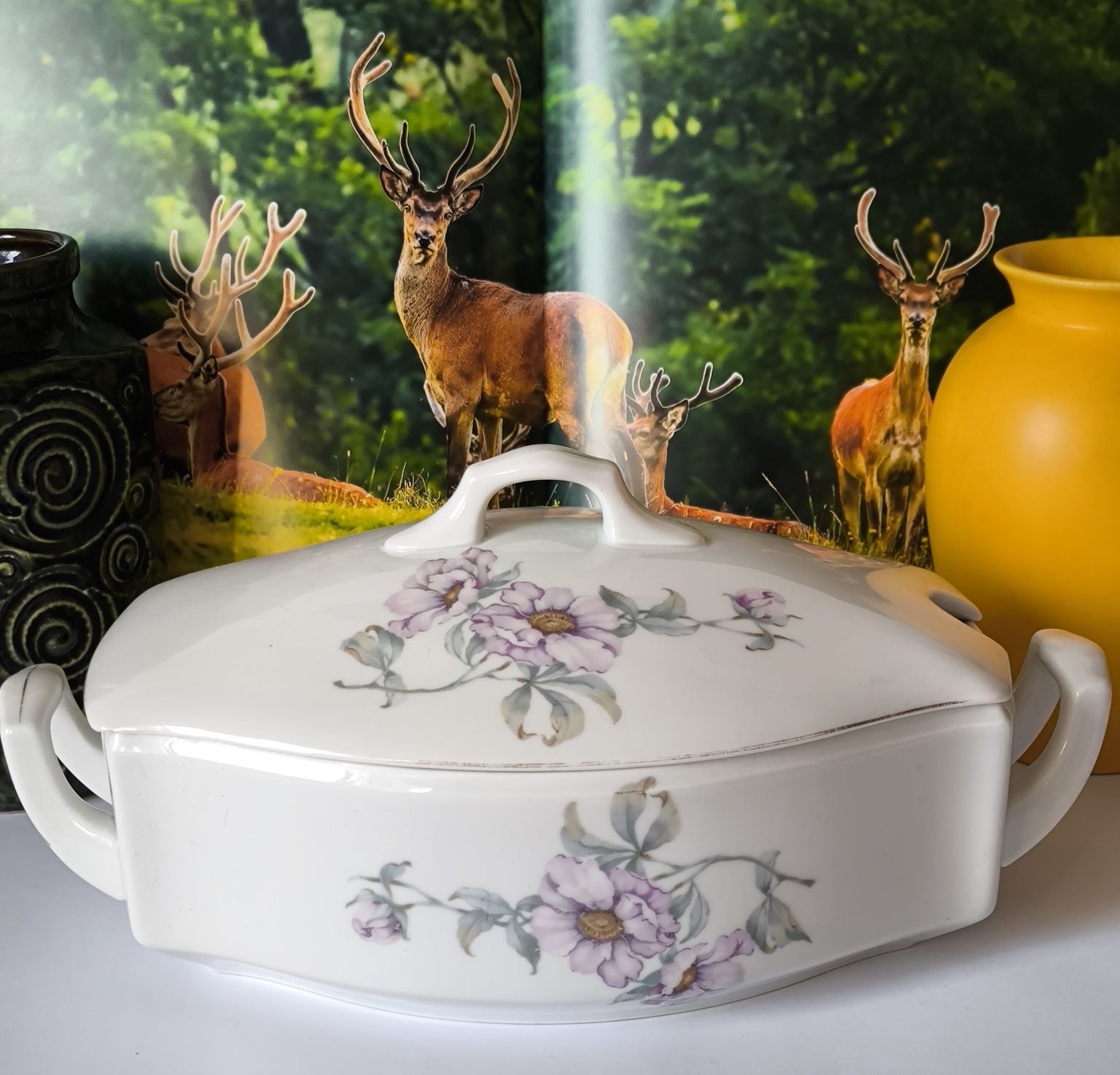 Waza Ćmielów Lwów piękna stara porcelana