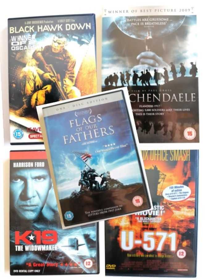 Lote 5 DVD filmes de guerra WW1 WW2