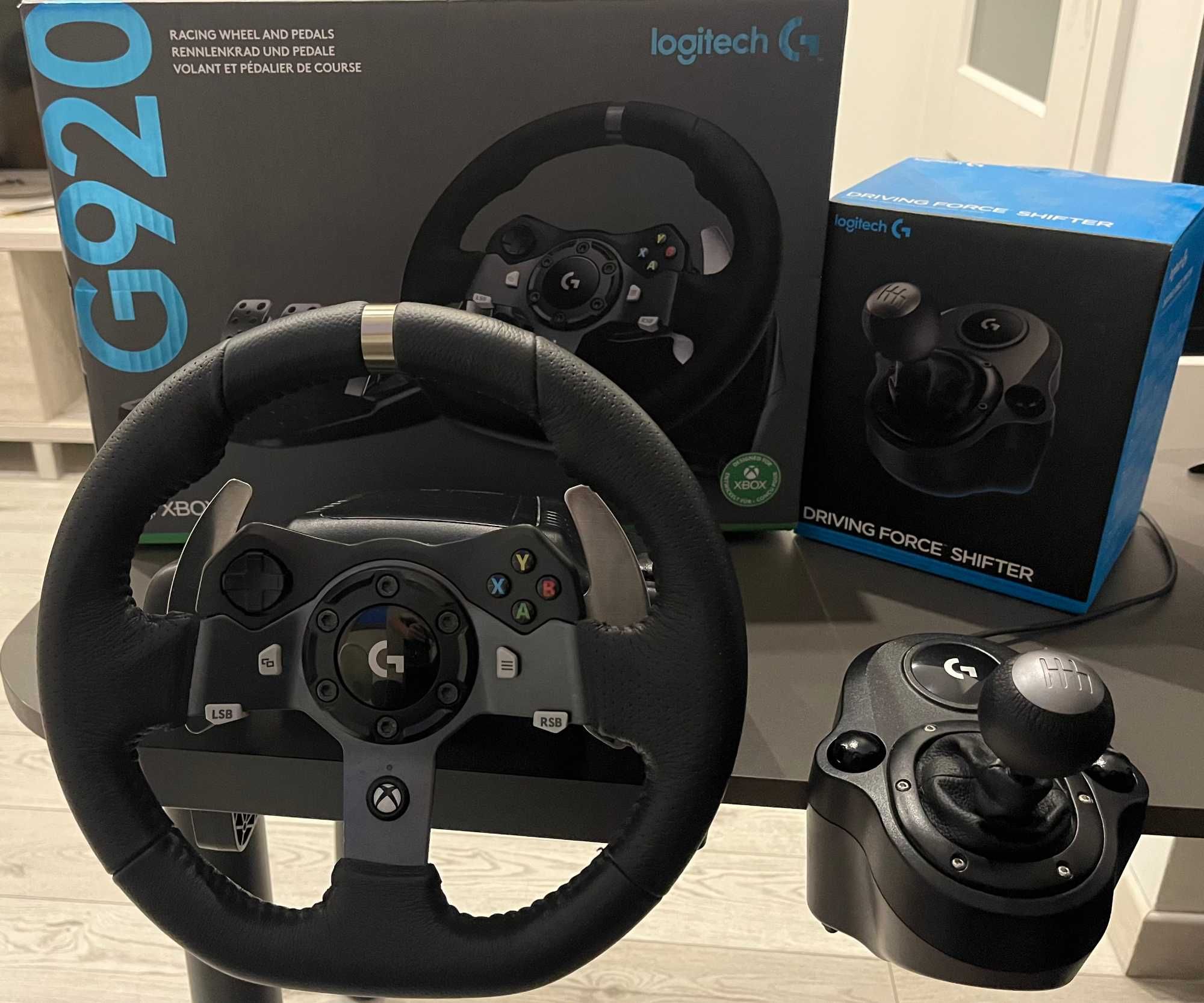 Kierownica Logitech+Shifter, Najnowsza wersja oprogramowania, Jak nowa