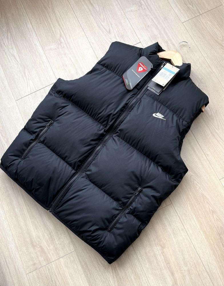 Оригінал Жилет Nike (M,L) Club Puffer Vest Куртка Пуховик FB7373-010