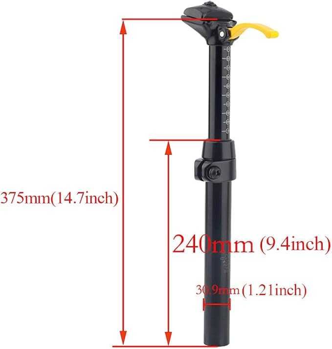 Teleskopowa sztyca rowerowa 30,9mm max 37,5cm