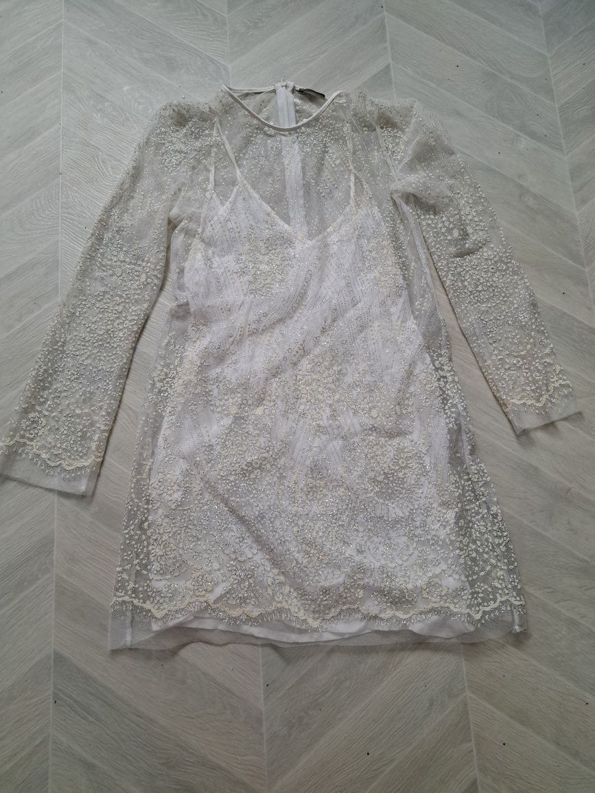 Неймовірно гарна блискуча сукня Zara XS