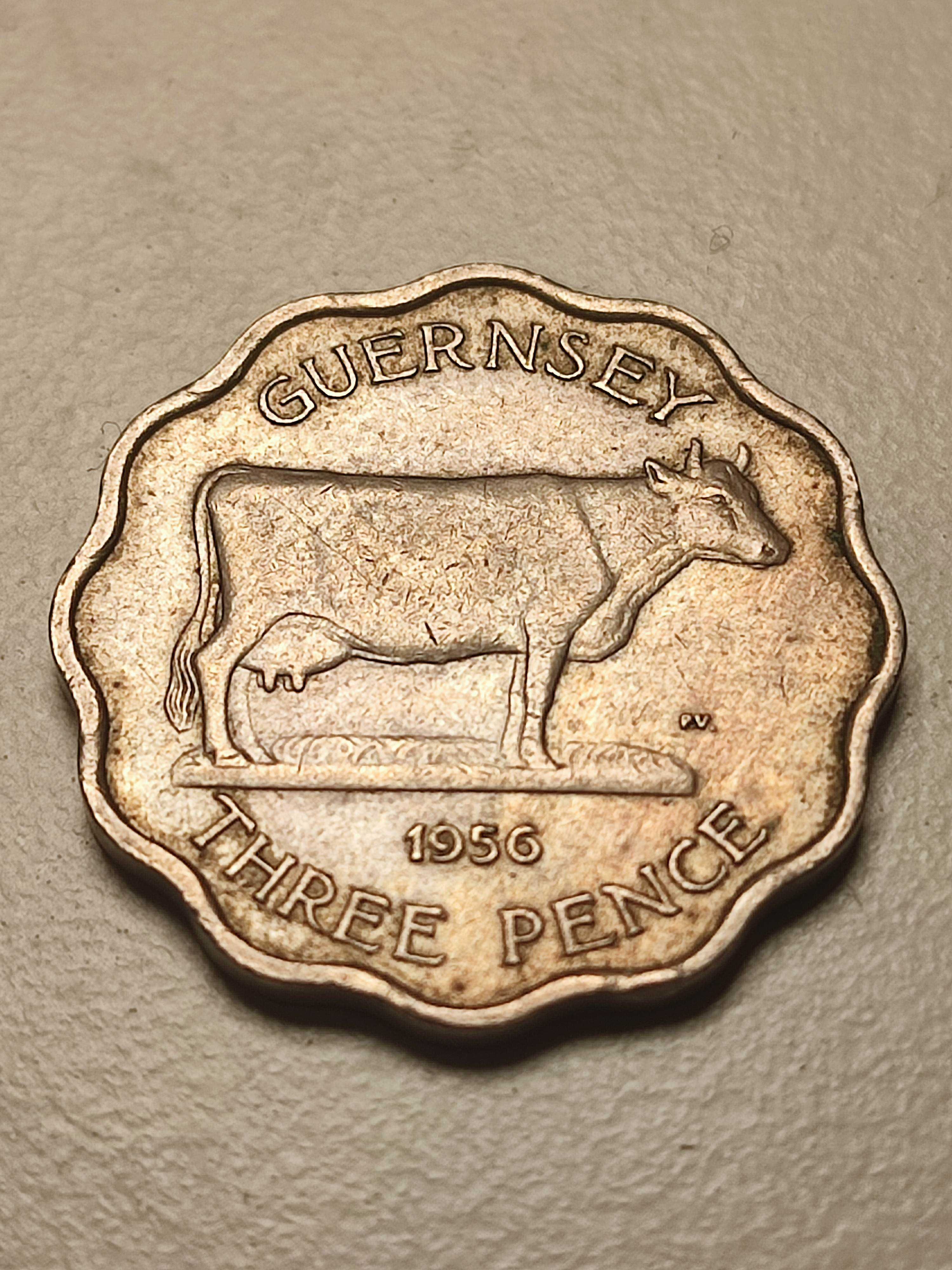 Guernsey, 3 Pence, 1956
