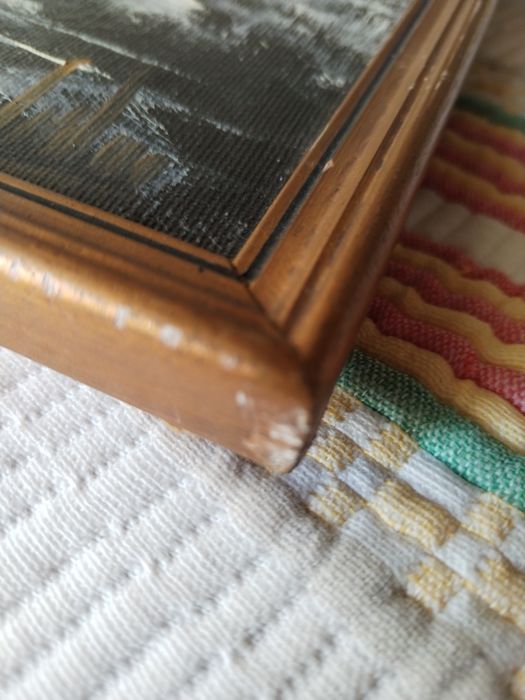 Quadro com pintura a óleo