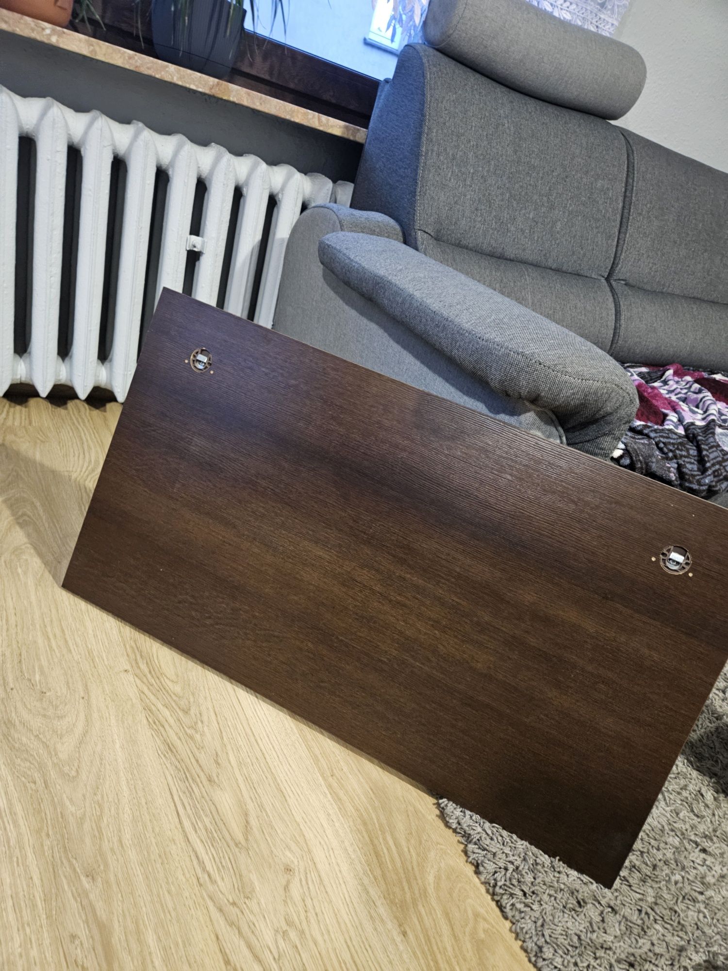 Toaletka biurko konsola z lustrem drewniania