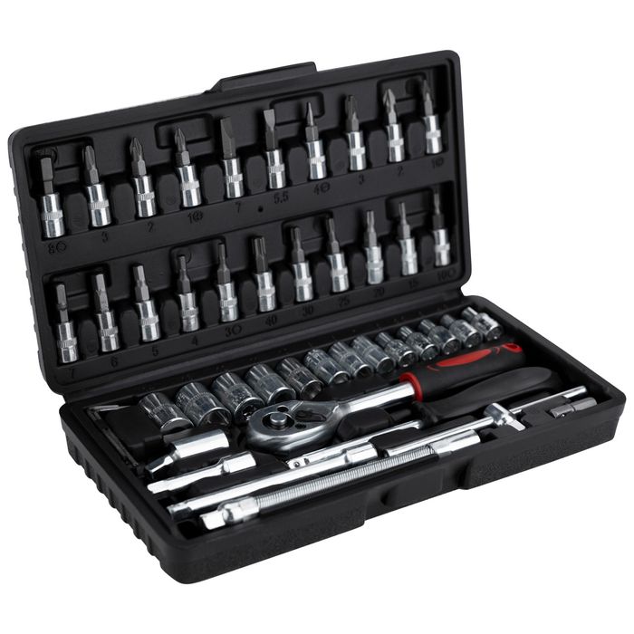 Zestaw narzędzi 46 el. Klucze klucze
Zestaw narzędzi to zdecydowanie j