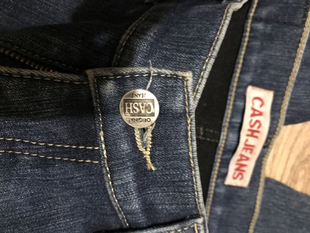 Джинсы Cash Jeans  (оригинал) W32 L36 синие на флисе.