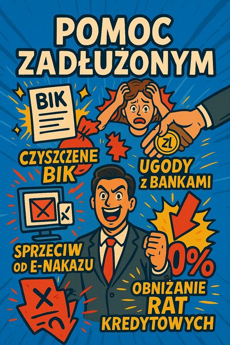 Czyszczenie BIK/KRD/BIG • Obniżenie rat • Komornik • Nakaz Zapłaty •