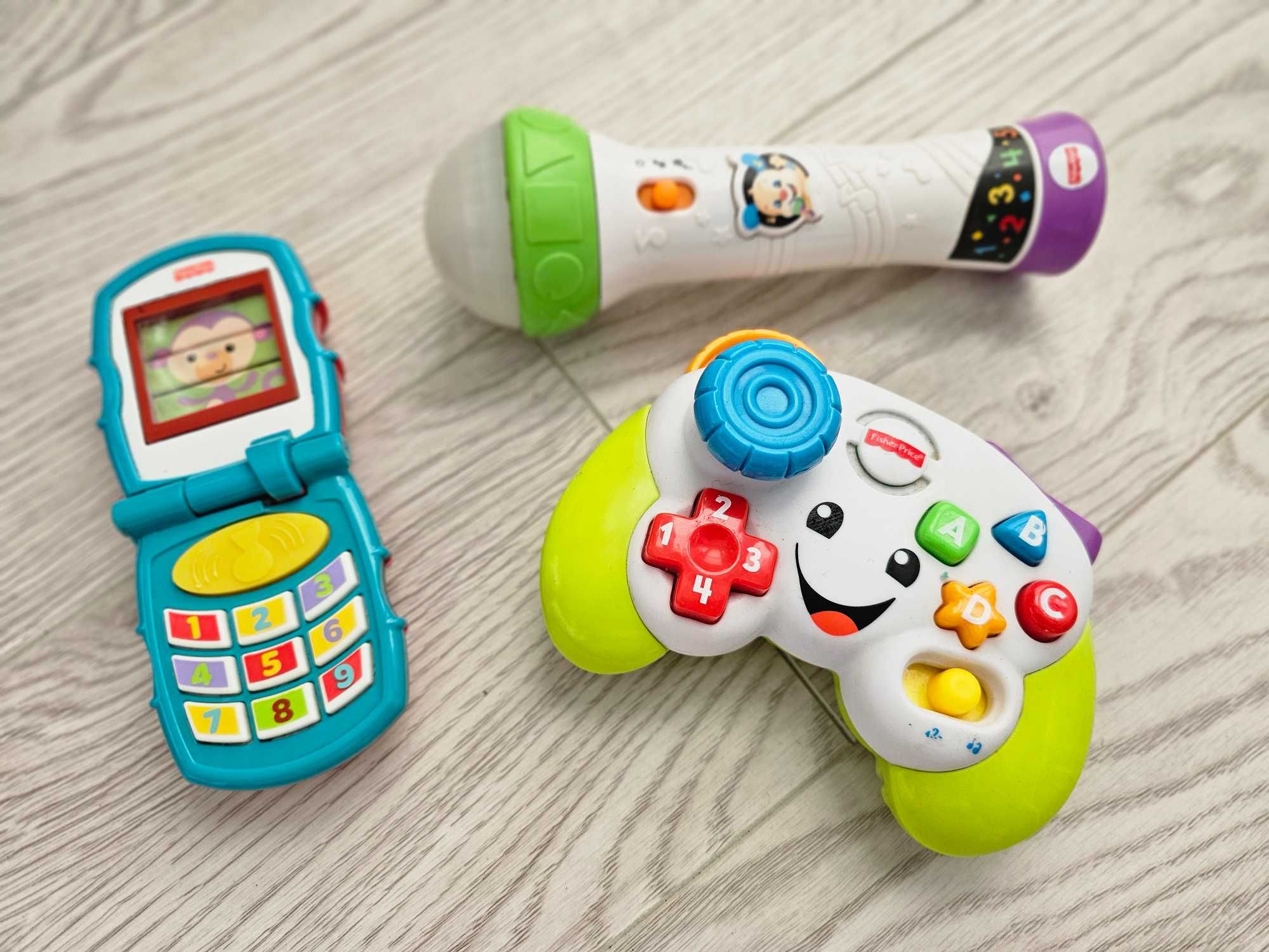 Mix Fisher Price (telefon, mikrofon, pad), 3 w cenie 1