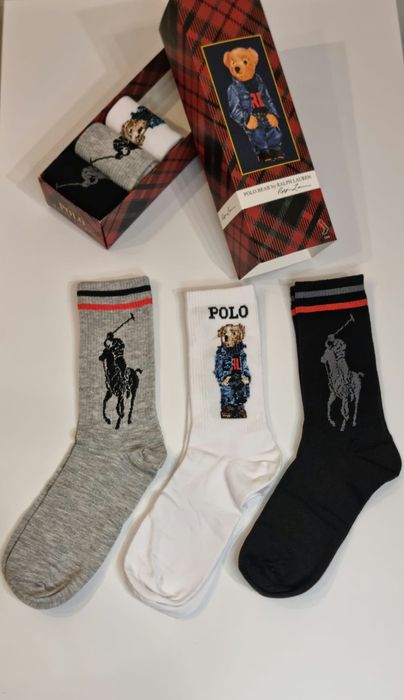 Skarpetki męskie długi POLO by RALPH LAUREN.Zestaw w pudełku 6szt.