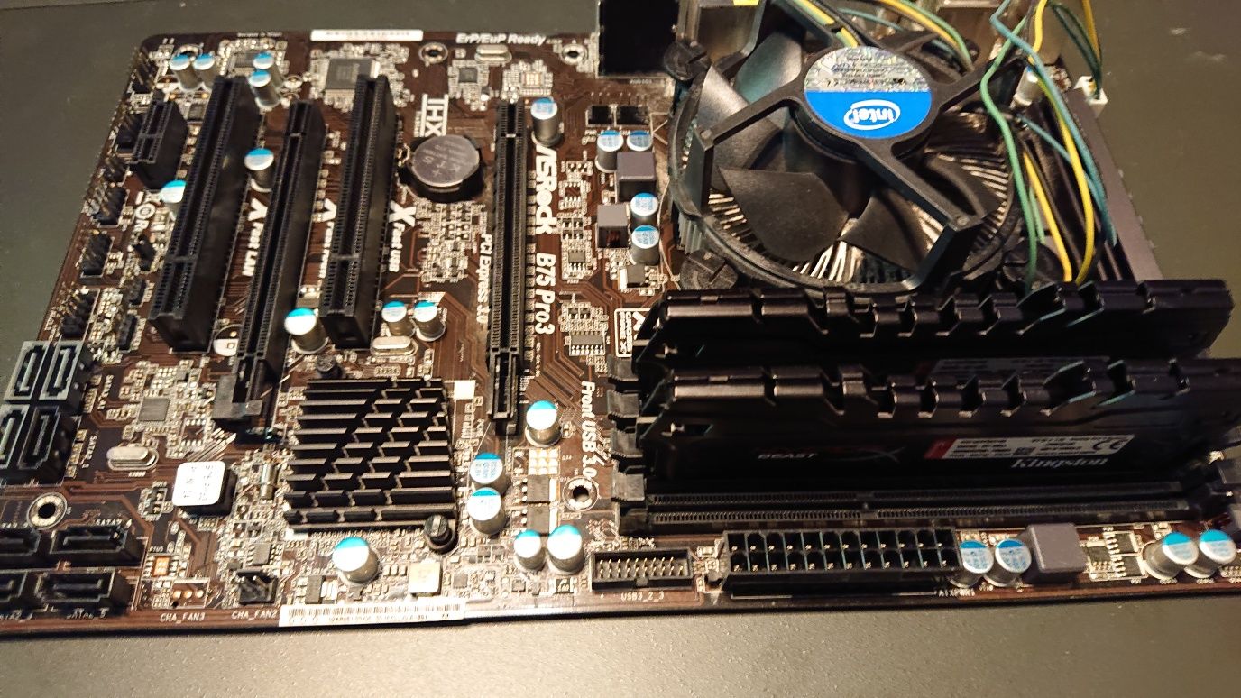 Płyta główna Asrock B75Pro3 + CPU i5-330P + chłodzenie + 16GB DDR3