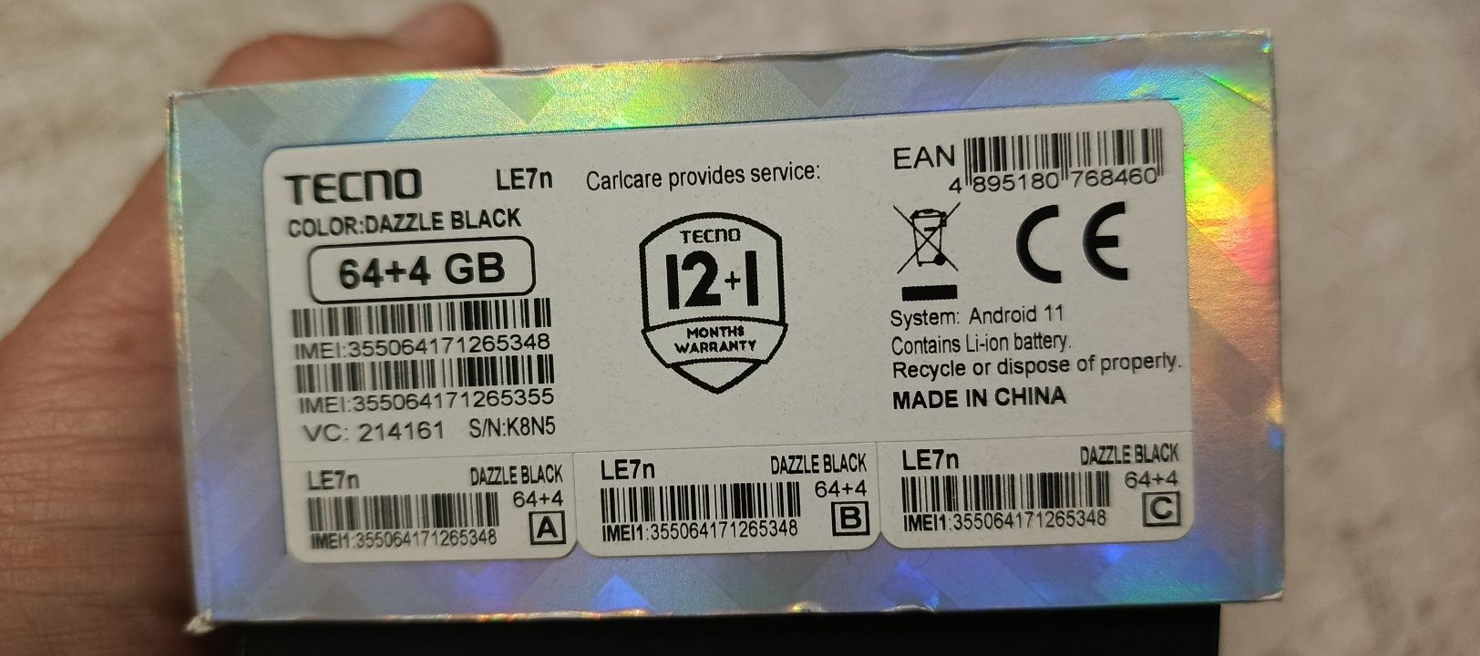 Tecno Pova-2 4/64GB Dazzle Black (LE7n)
