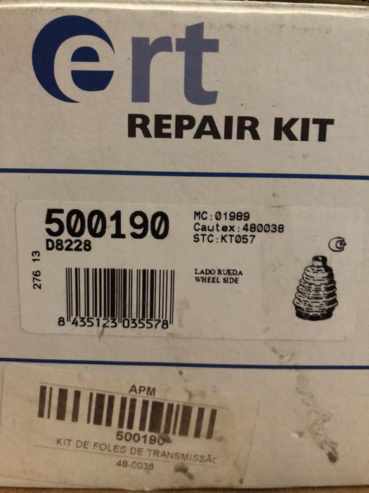 Jogo Fole ERT 500190 (NOVO)