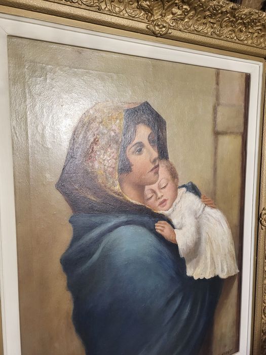 Duży obraz na płótnie Matka Boża Cygańska Madonna z dzieciątkiem