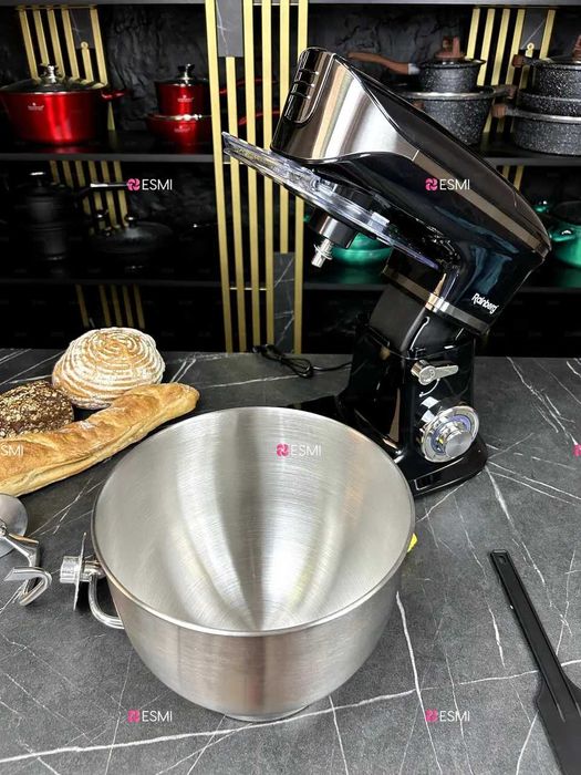 НЕМЕЦКИЙ Кухонный комбайн Rainberg RB-8080 3в1 /5.5 л/ 4200 Вт ЧЕРНЫЙ