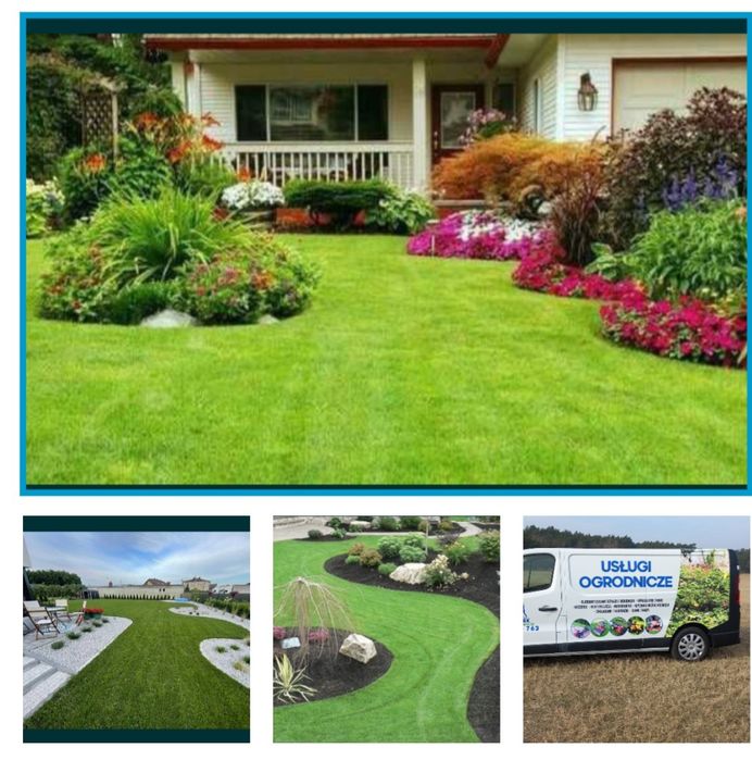Usługi ogrodnicze wertykulacja glebogryzarka sianie trawy itp