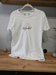 Wygodny T-shirt, wyszywany napis